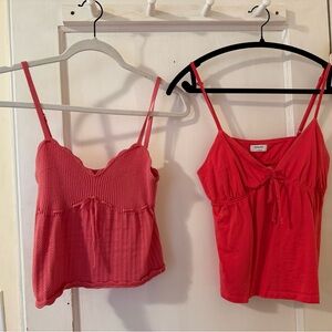 Aritzia Pink Camisole Top Set